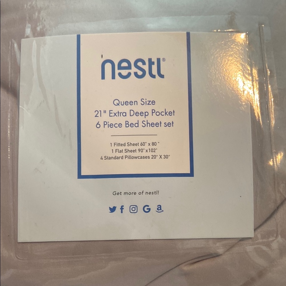 Nestl Queen Size Bed Sheet Set